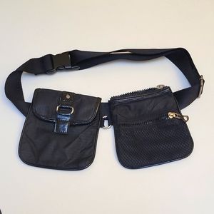 Kenneth Cole Reaction "Fannypack" 44 inch long waistband, black color